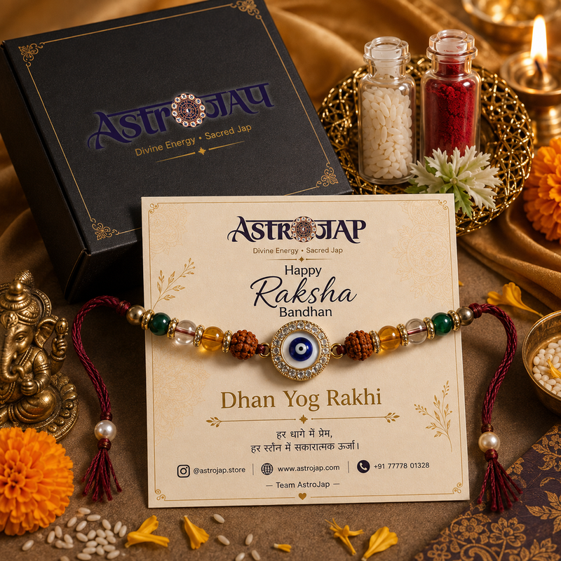 Dhanyog Rakhi for Raksha Bandhan | Premium Spiritual Rakhi | AstroJap