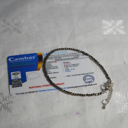 Raw Pyrite Anklet