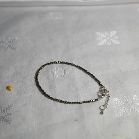 Raw Pyrite Anklet