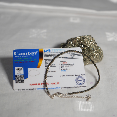 Raw Pyrite Anklet
