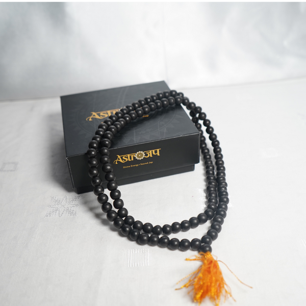 Karungali Malai (8mm) with 8mm Karungali Bracelet (Govt. Certified)