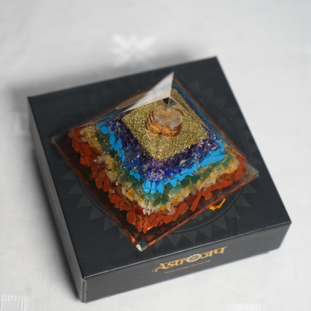 7 Chakra Orgone Pyramid – Energy Balance & Positive Vibes Generator